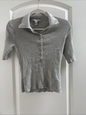 Autumn Cashmere Polo in Greige Size S